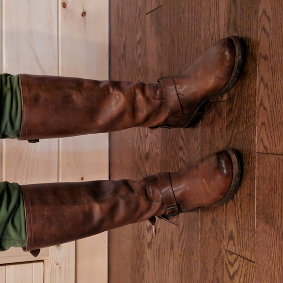 Frye cognac leather boots 9.5 - Picture 1 of 9